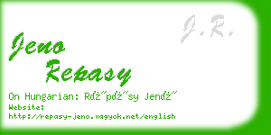 jeno repasy business card